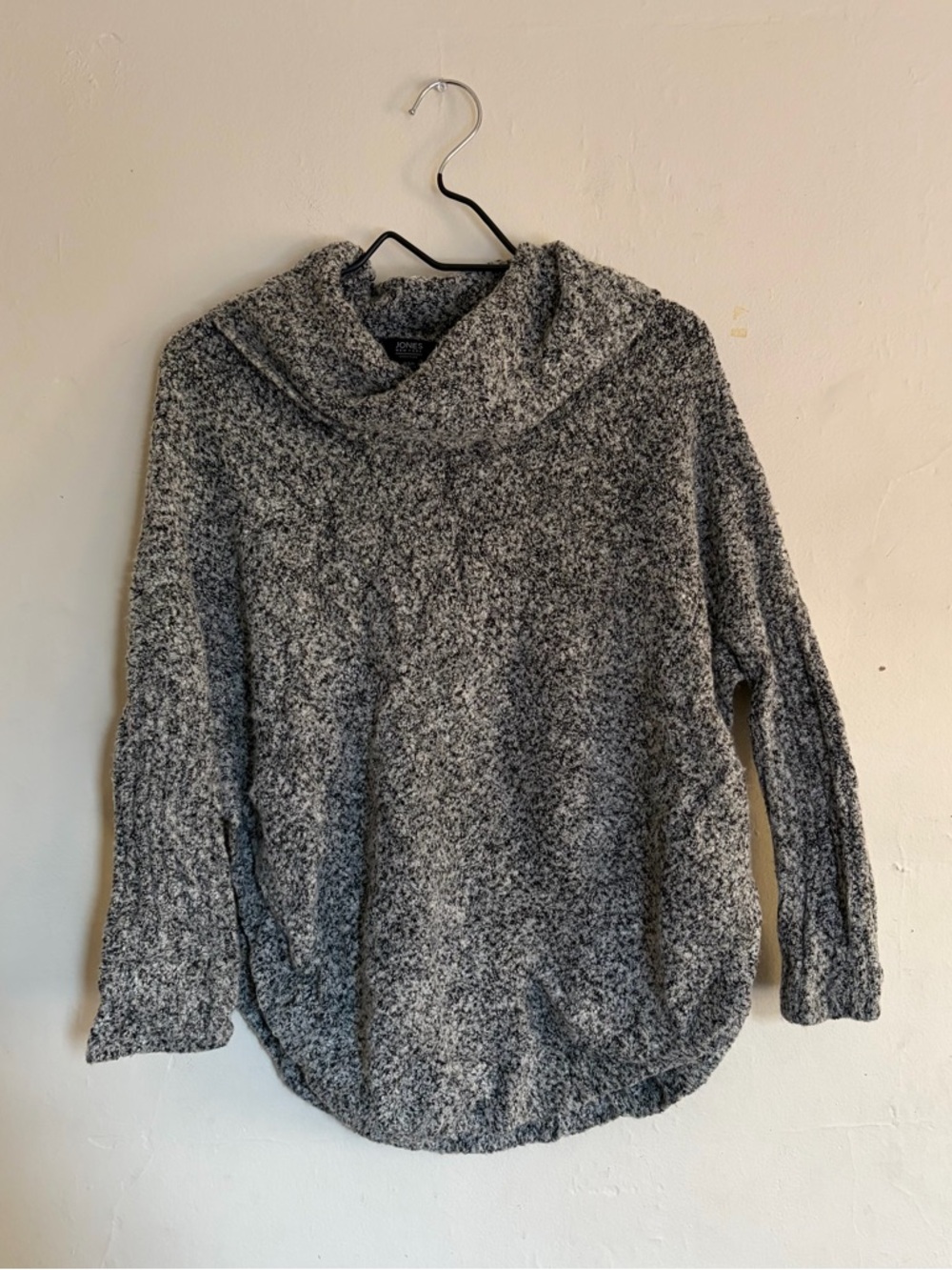 Cozy Grey Funnel Neck Women's Sweater